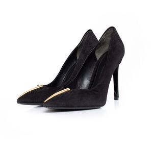 Stella Luna Black suede pointed pump